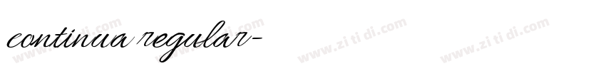 continua regular字体转换